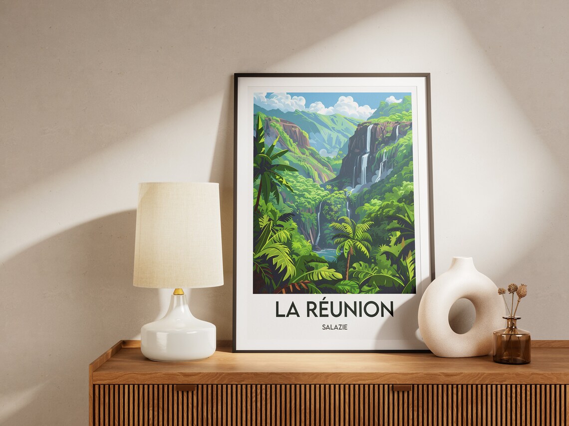Reunion Salazie Travel Poster, Place Name Art Print - Image 2