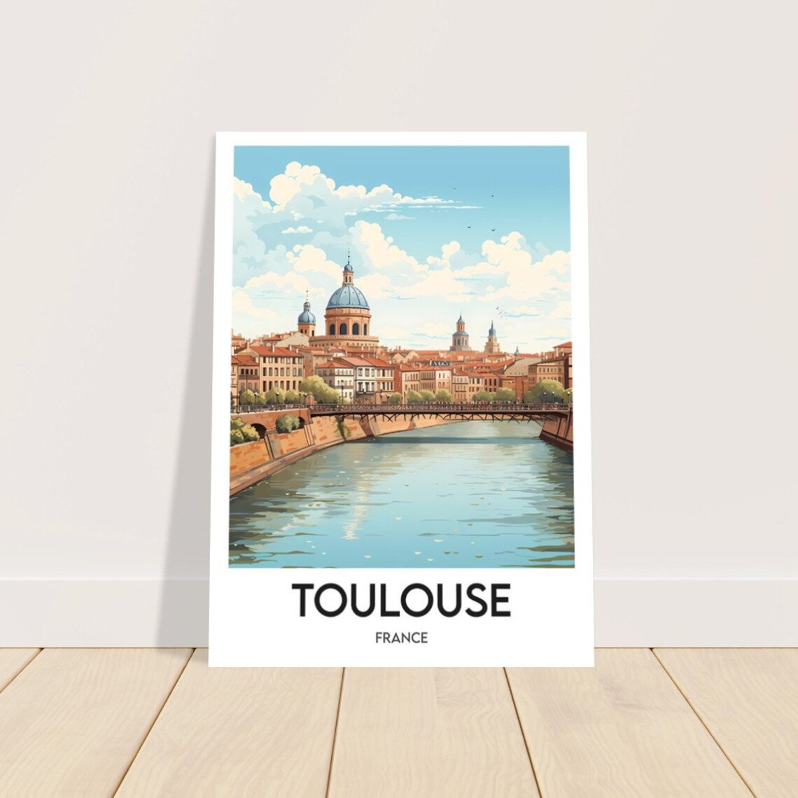 Toulouse Minimalist Travel Poster, France Art Print - Image 2
