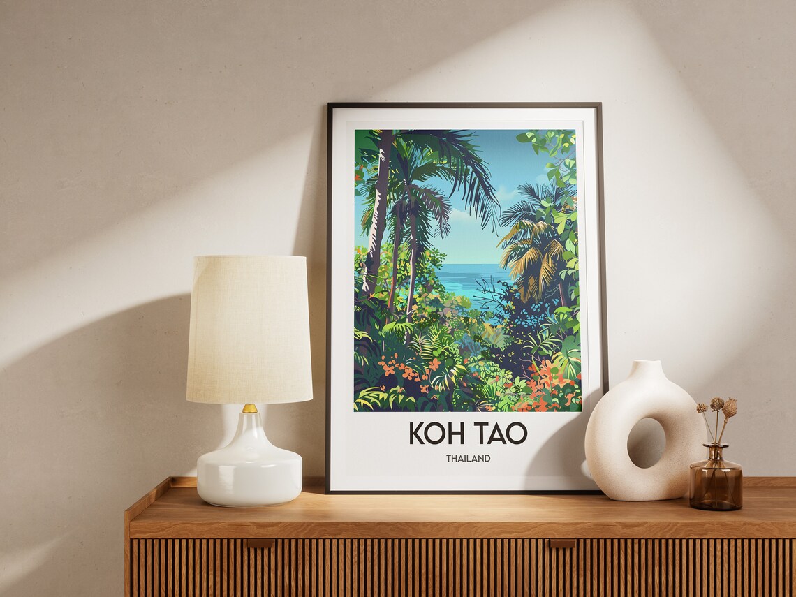 Koh Tao Travel Poster, Thailand Wall Art Print - Image 2