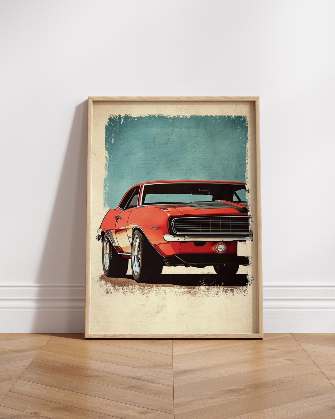 Classic Muscle Car Wall Art Poster Vintage Auto Decor Retro Gift For Lovers Office