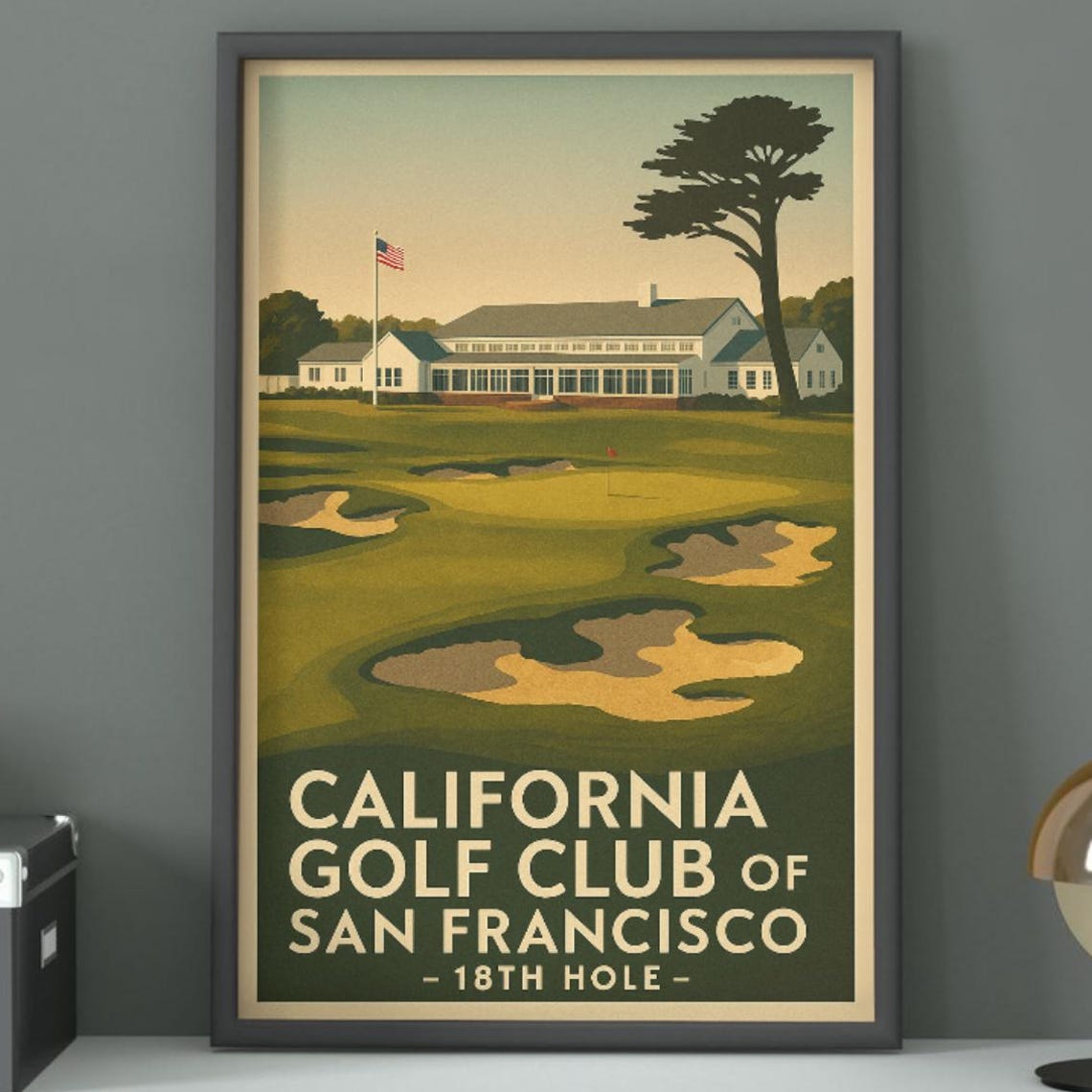 California Golf Club of San Francisco 18th Hole Vintage Golf Poster