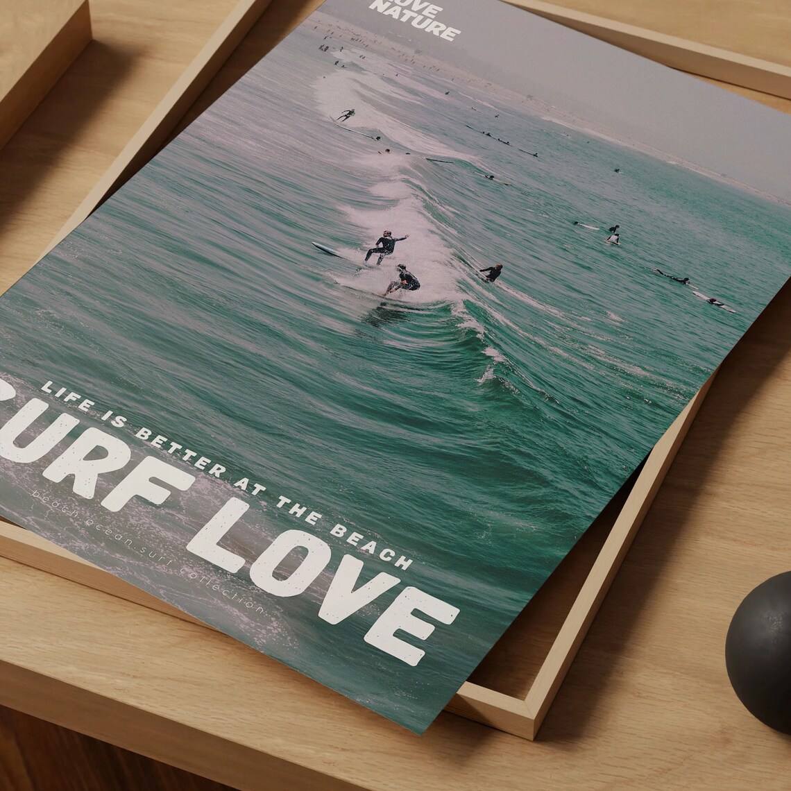 Retro Surf Love Movie Poster Wall Art Print - Image 4