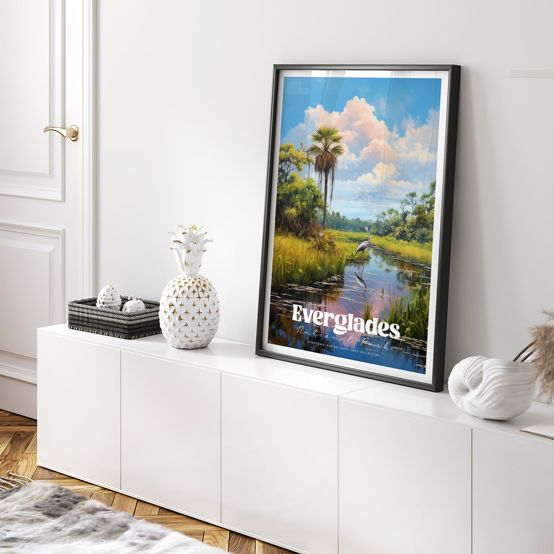 Everglades National Park Heron Wetlands Vintage Travel Poster - Image 2