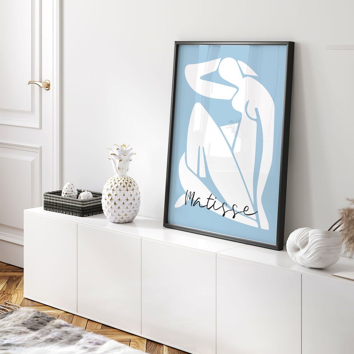 Henri Matisse Blue Seated Woman Abstract Figure Cut Out Art Poster - Image 4