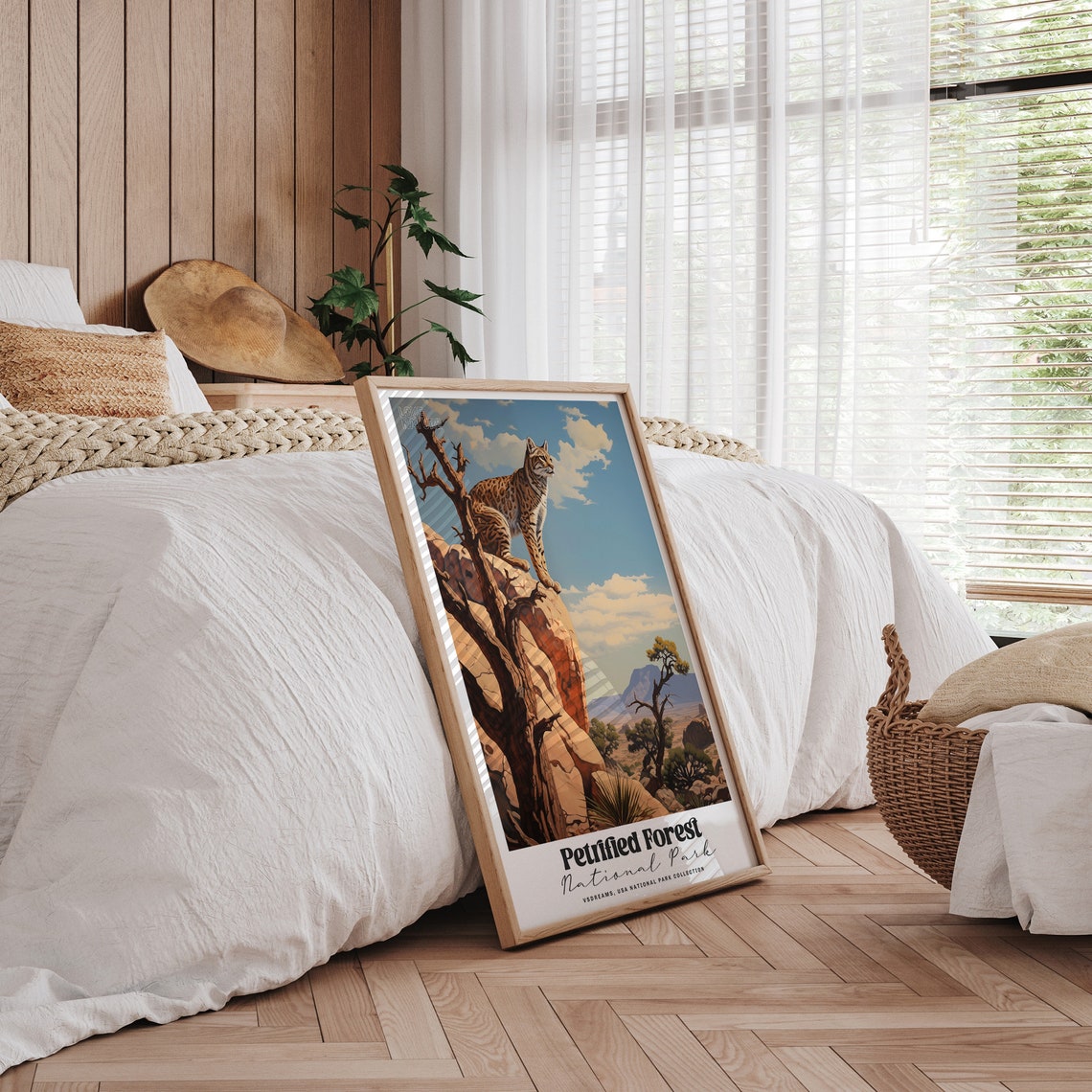 Petrified Forest National Park Wildcat Desert Vintage Travel Poster - Image 3