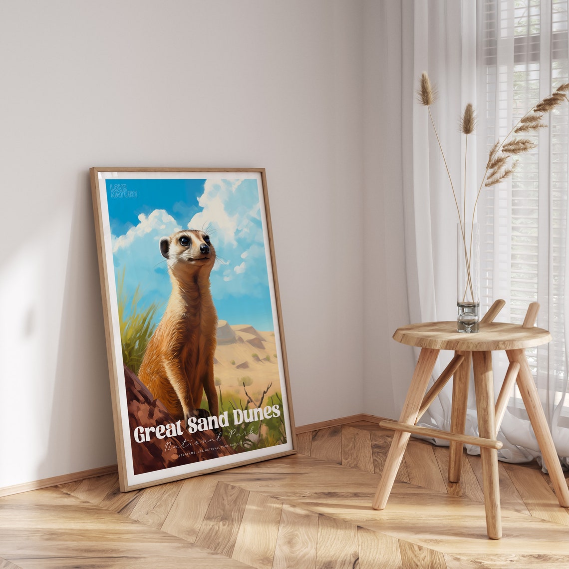Great Sand Dunes National Park Meerkat Desert Vintage Travel Poster - Image 3