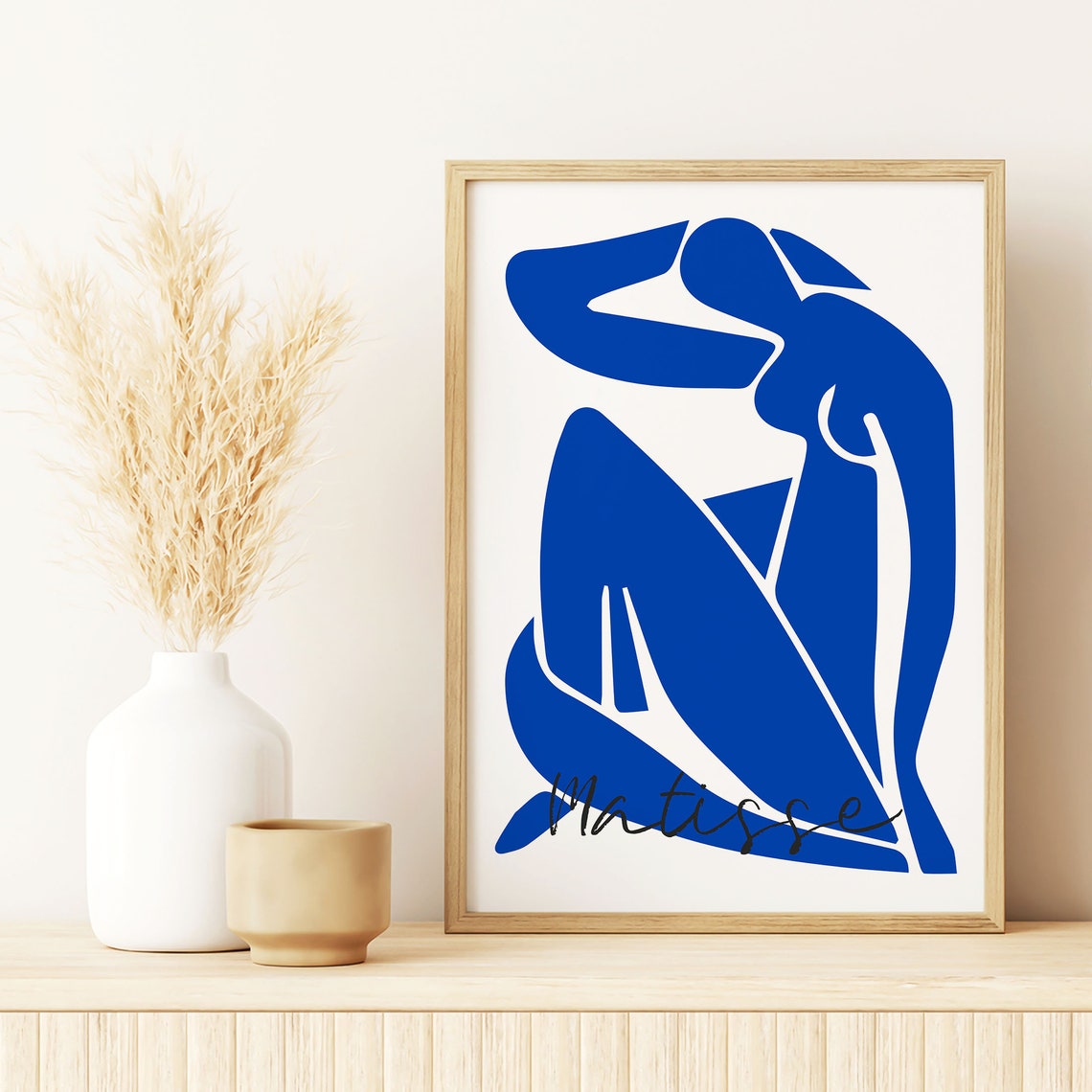 Henri Matisse Bold Blue Seated Woman Abstract Figure Art Poster - Image 4