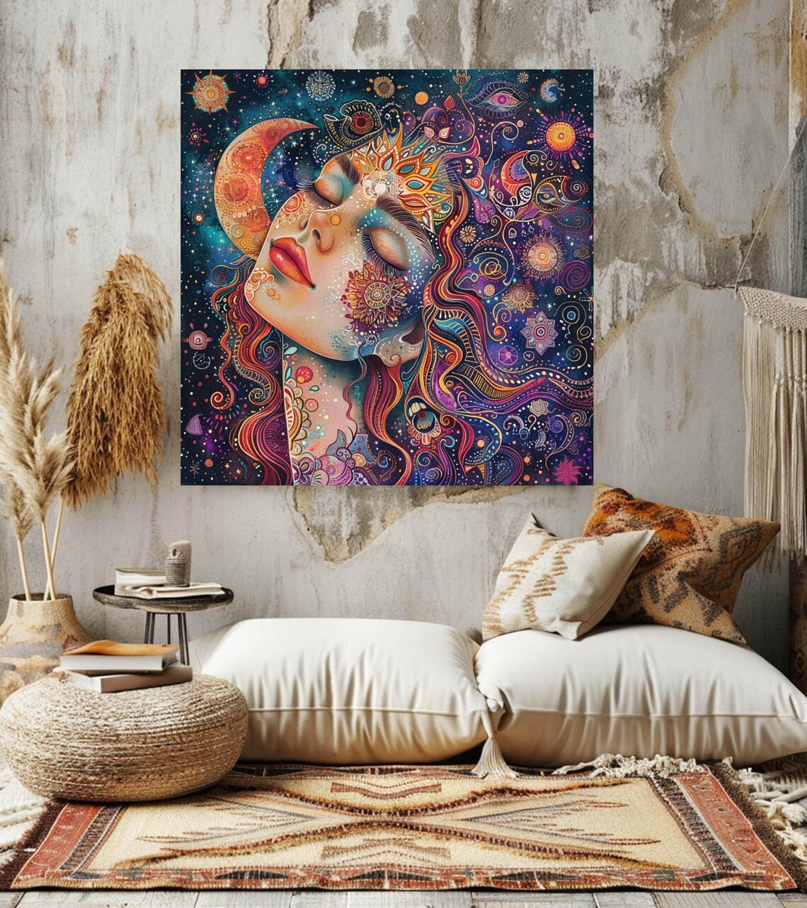 Celestial Woman Art Print, Mystical Goddess - Image 2