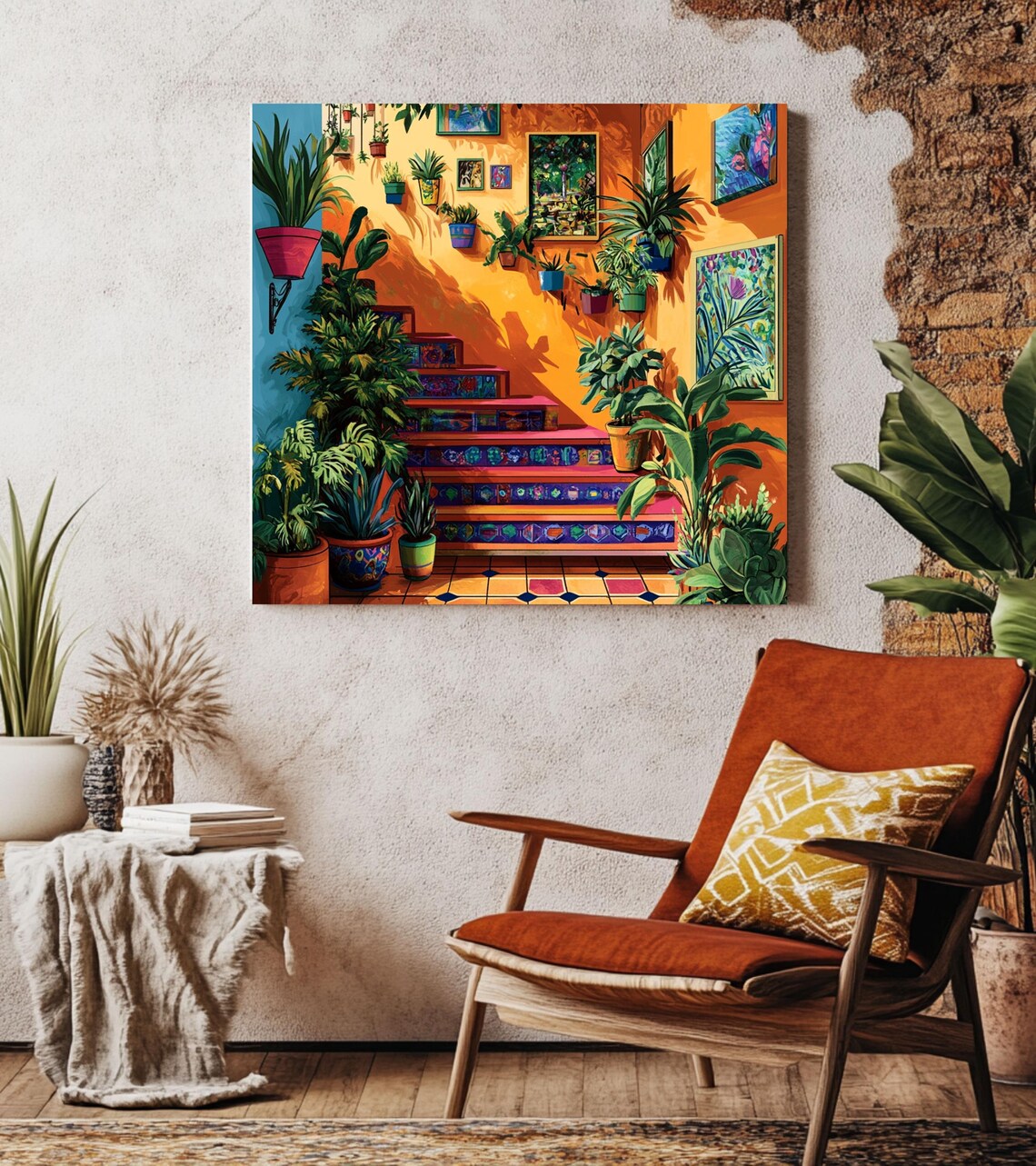 Maximalist Mexican Staircase, Spanish Home Decor - Image 3