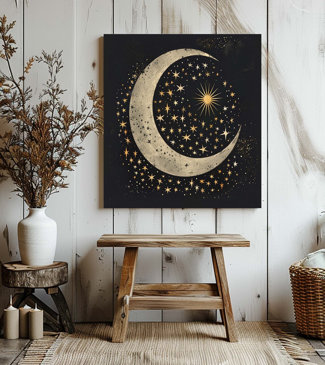 Celestial Stars And Moon, Moon Lover Gift - Image 2