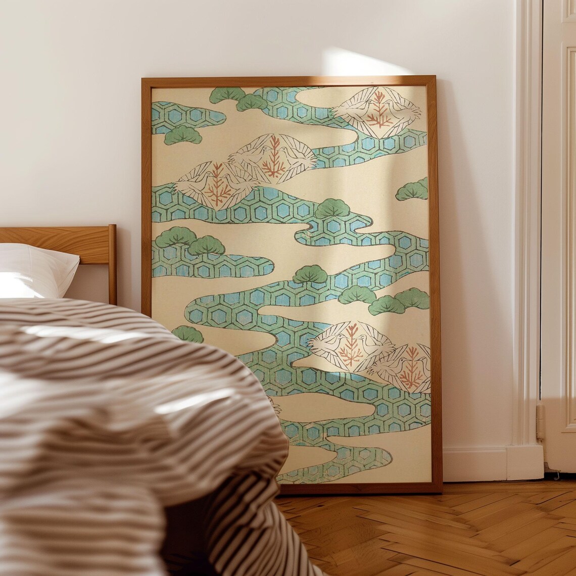 Korin Furuy Floral Art Print, Japanese Ukiyo-E - Image 2