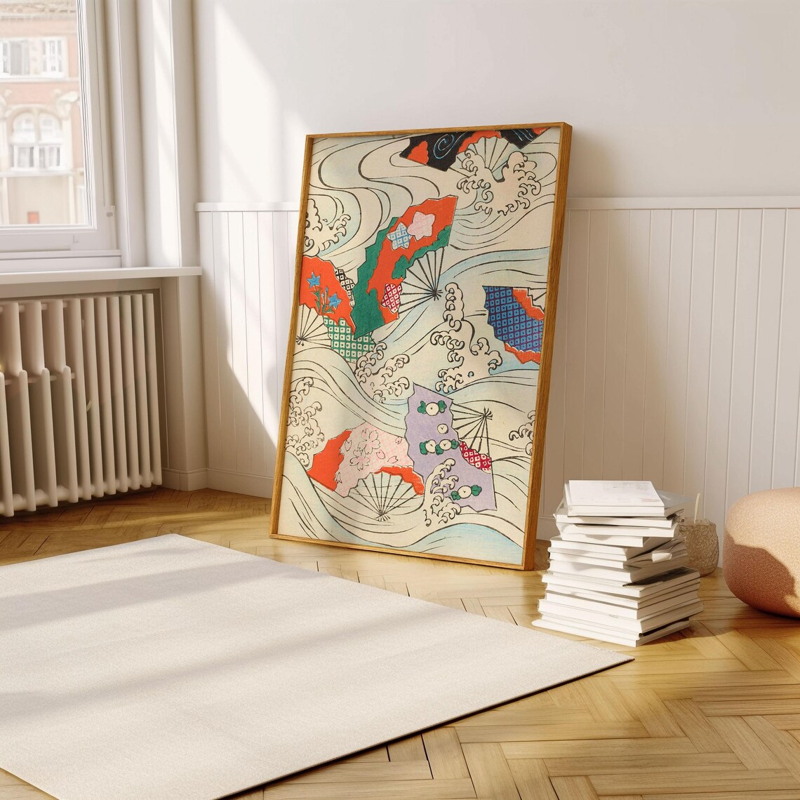 Korin Furuy Japanese Floral Ukiyo-E Poster - Image 3