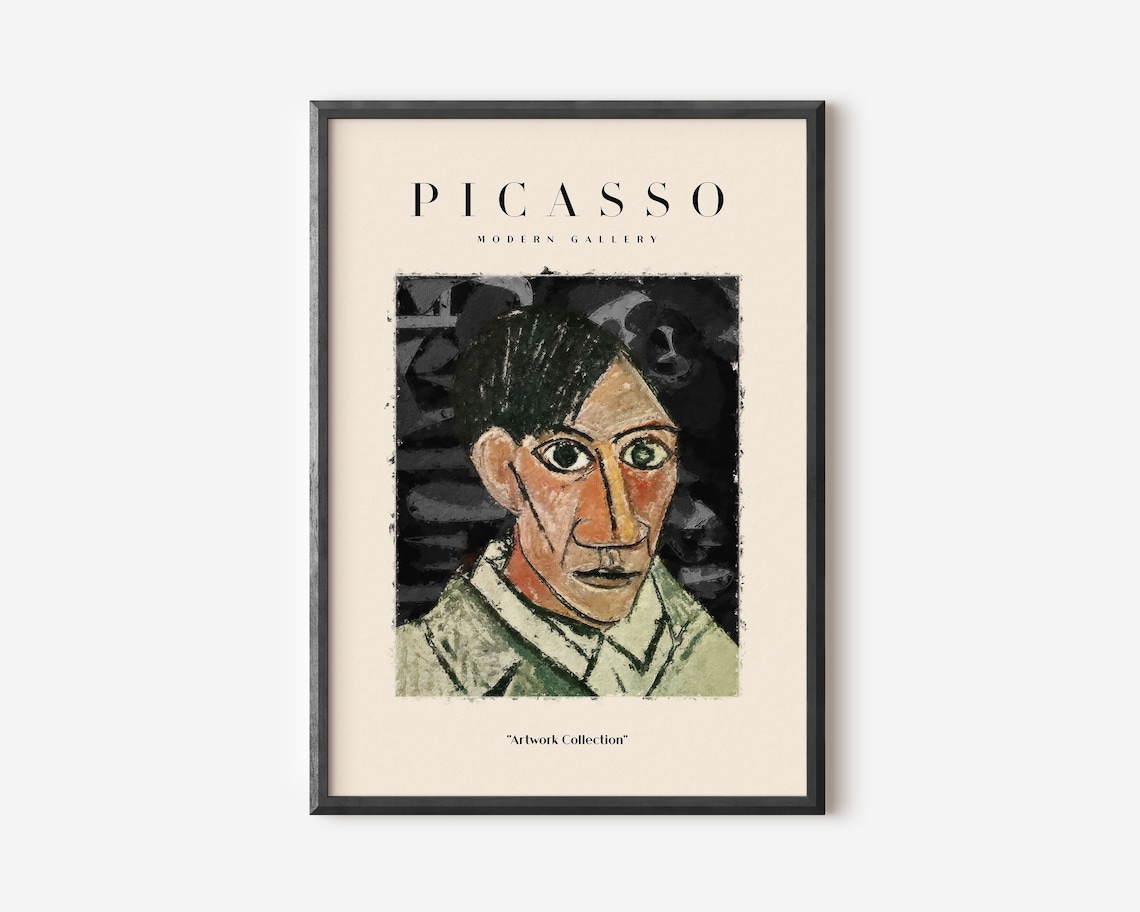 Picasso Exhibition, Abstract Vintage Minimalist Art Print