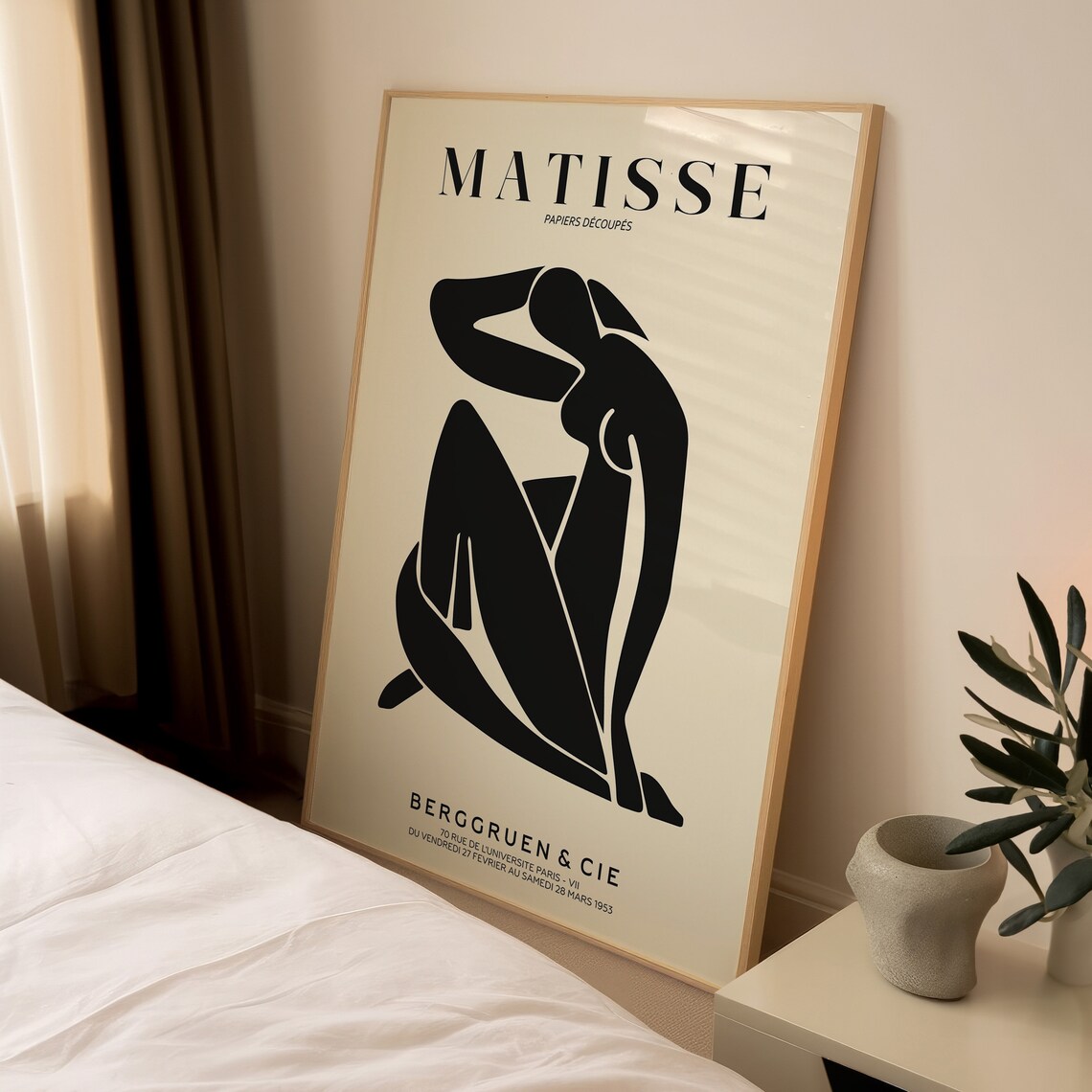 Henri Matisse Exhibition Poster, Boho Gallery Decor