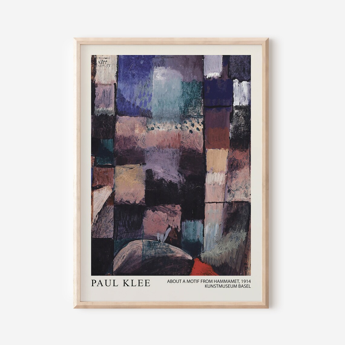 Paul Klee About a Motif from Hammamet 1914 Exhibition Poster - Image 2