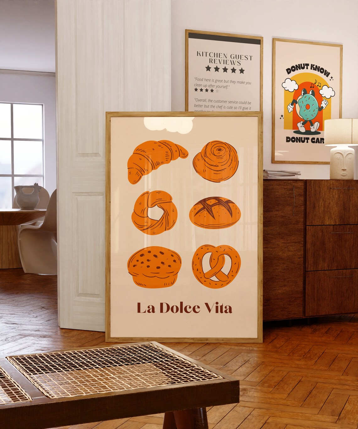 La Dolce Vita Pastry Illustration Retro Italian Kitchen Art Poster - Image 3