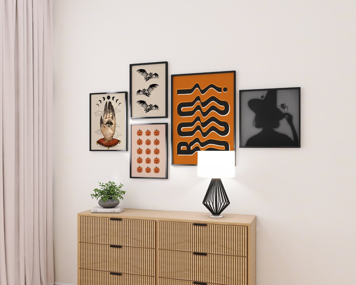 Set of 10 Halloween Spooky Season Gallery Wall Decorations Bundle Poster - Image 2