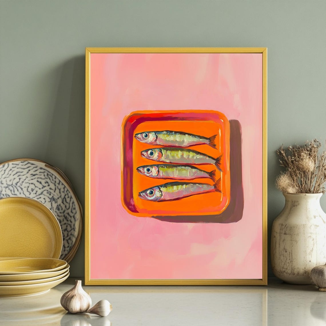 Sardine Poster Print, Retro Portuguese Kitchen Decor - Image 2