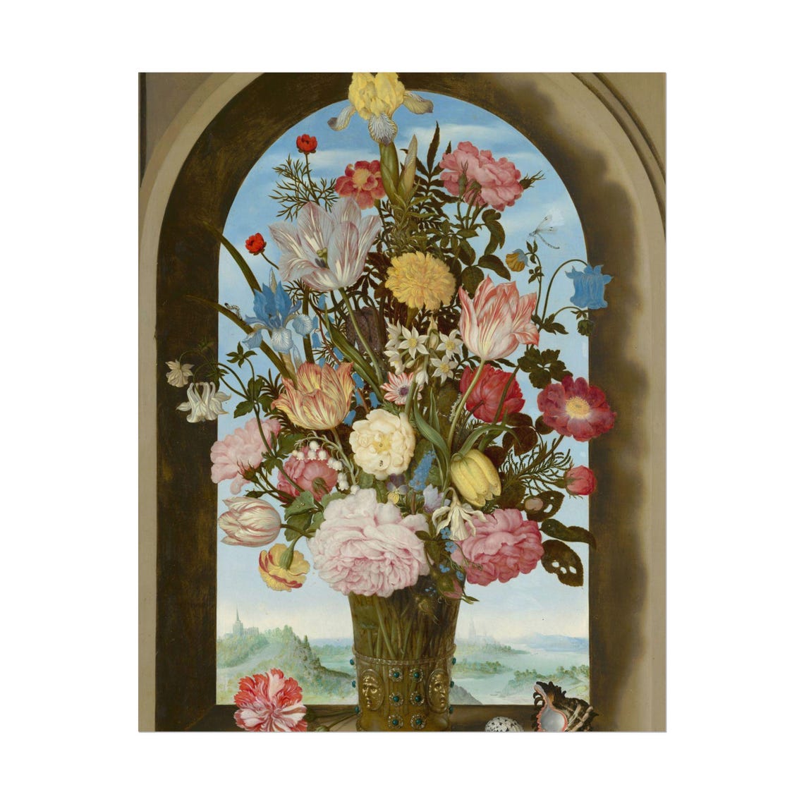 Ambrosius Bosschaert Flower Vase in Window Classic Still Life Poster - Image 6