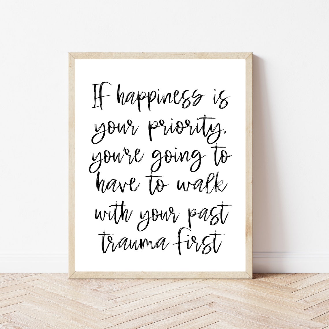 If Happiness Is Your Priority Quote Poster for Therapist Office Decor