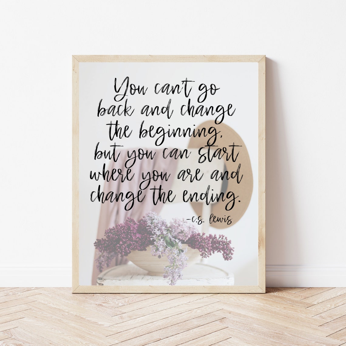 You Can Start Where You Are C S Lewis Inspirational Quote Poster