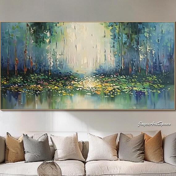 Abstract Oil Painting On Original Forest Wall Art Large Abstract Texture Wall Art Modern Living Room Wall Art Custom Acrylic Painting