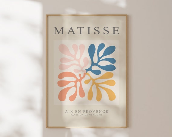 Henri Matisse Print Art In Pastel Colours Exhibition Set Vintage Gallery Wall