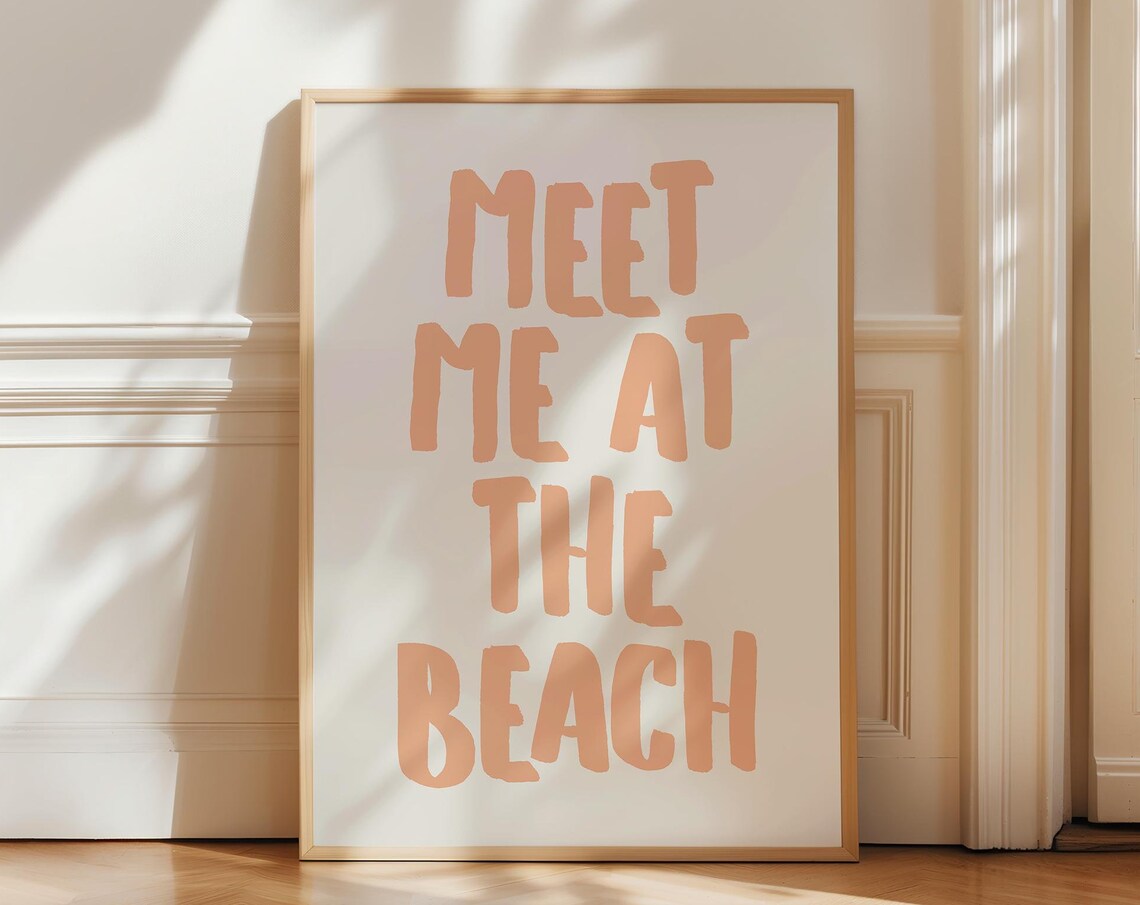 Meet Me At The Beach Ocean Aesthetic Poster