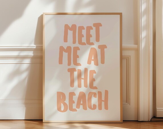 Meet Me At The Beach Ocean Aesthetic Poster