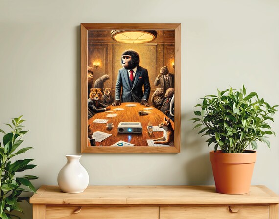 Monkey Business Animal Life Poster