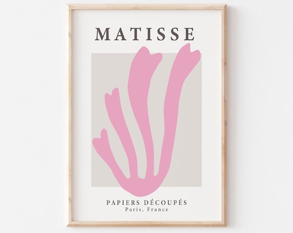Matisse Papiers Decoupes Paris Pink Cutout Abstract Art Poster