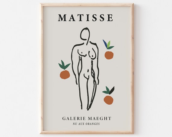 Exhibition Print Matisse Wall Art Abstract Line Museum Poster Vintage Unframed