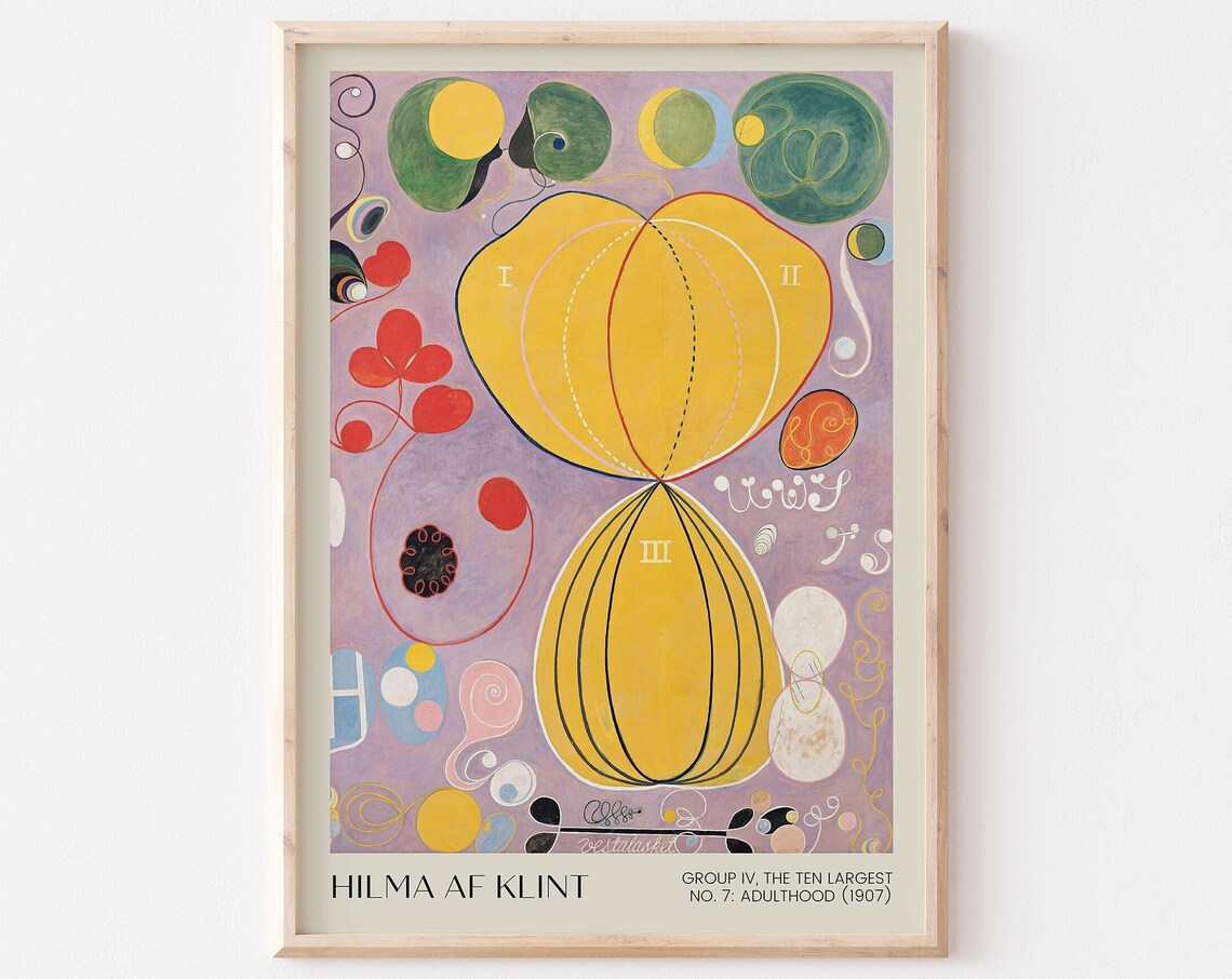 Hilma Af Klint Vintage Exhibition Poster, Abstract Print