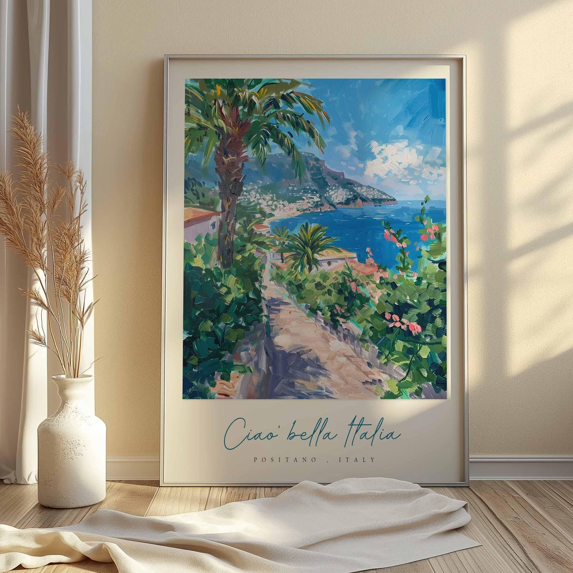 Positano Poster Italian Travel Print Positano Travel Art Positano Wall Art Italy Art Italy Travel Decor Italian Travel Gift - Image 2