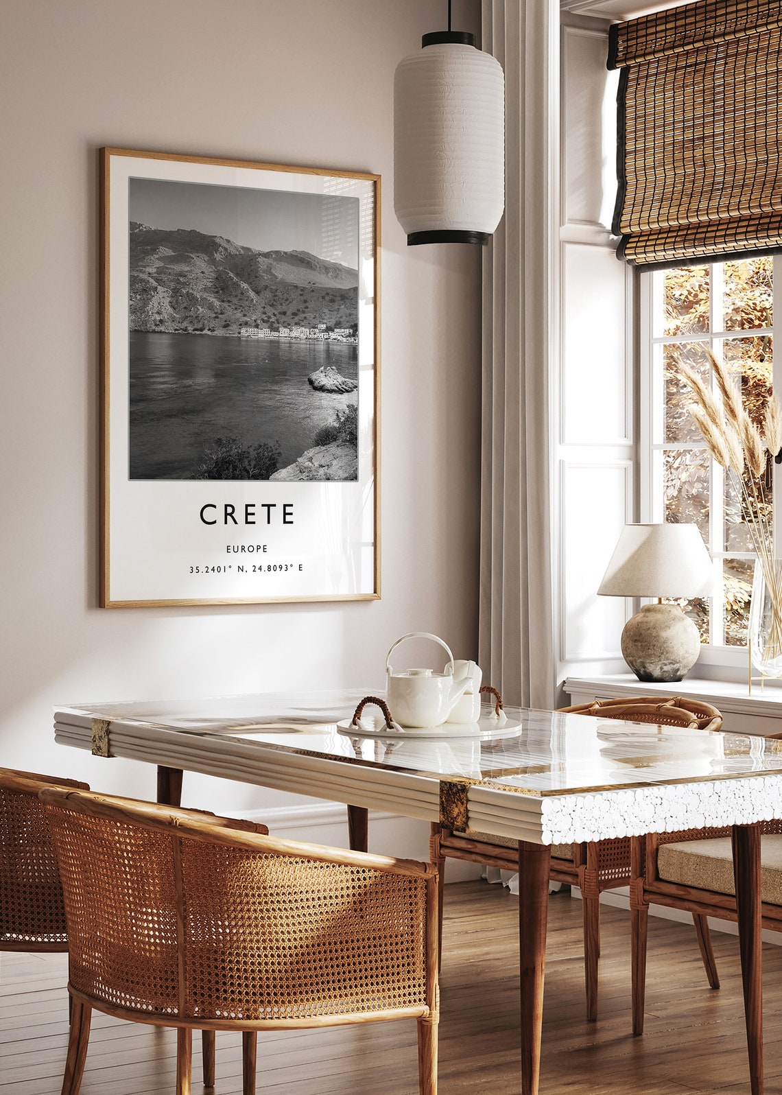 Crete Travel Print Crete Travel Poster Greece Travel Gift Greek Travel Art Greece Travel Gift Travel Decor - Image 3