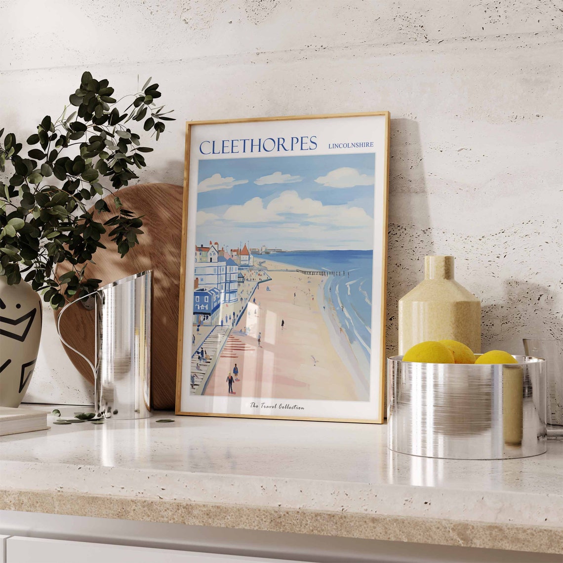Cleethorpes Lincolnshire Travel Poster Sandy Beach And Classic Pier - Image 3
