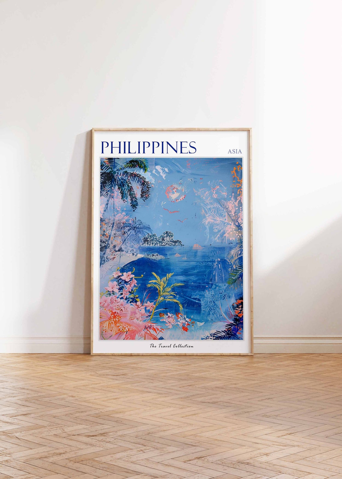 Philippines Tropical Lagoon Island Paradise Painting Travel Poster - Image 2