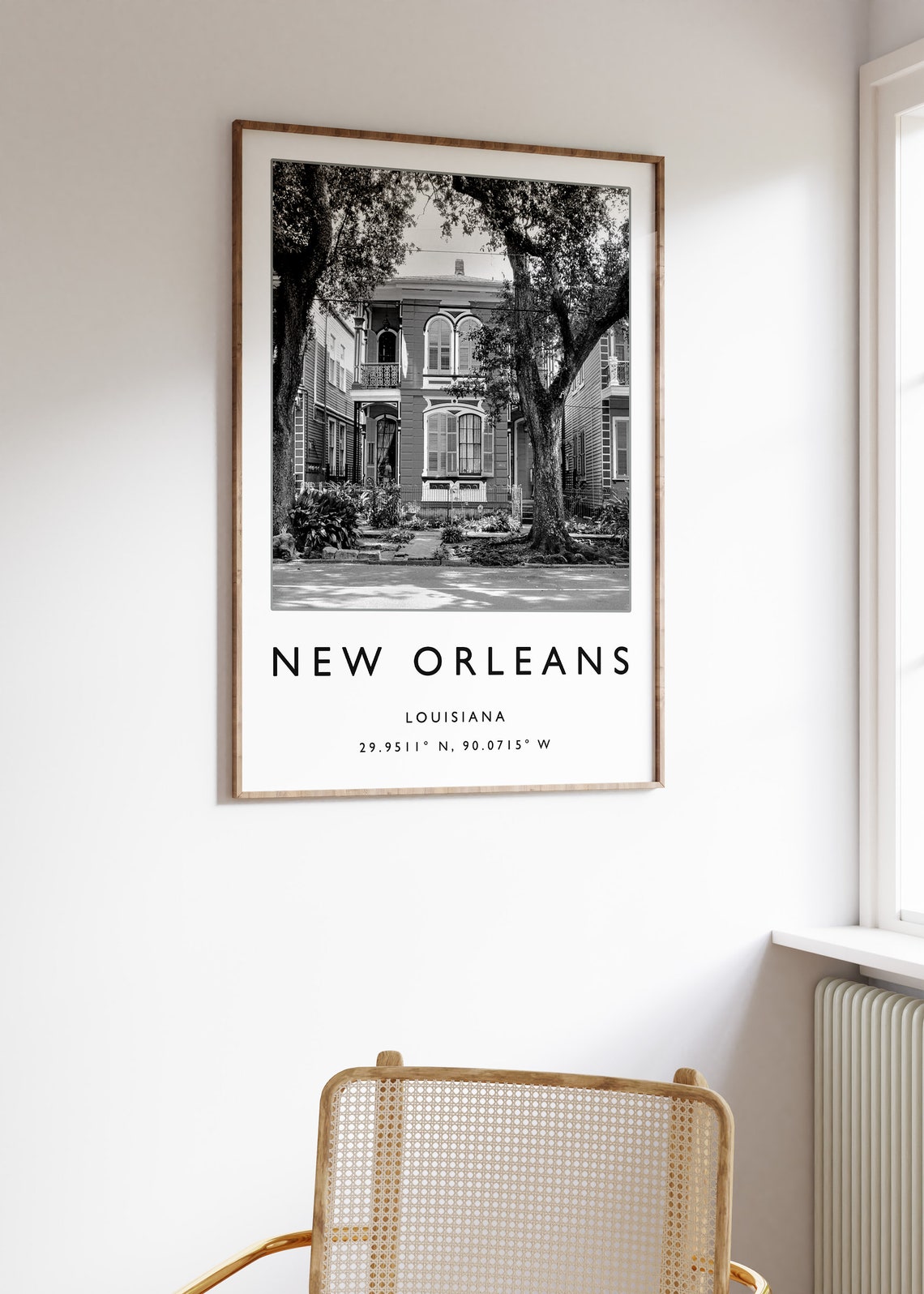New Orleans Print New Orleans Poster Louisiana Travel Print Louisiana Print Black And White Travel Poster Travel Art Travel Gift - Image 3