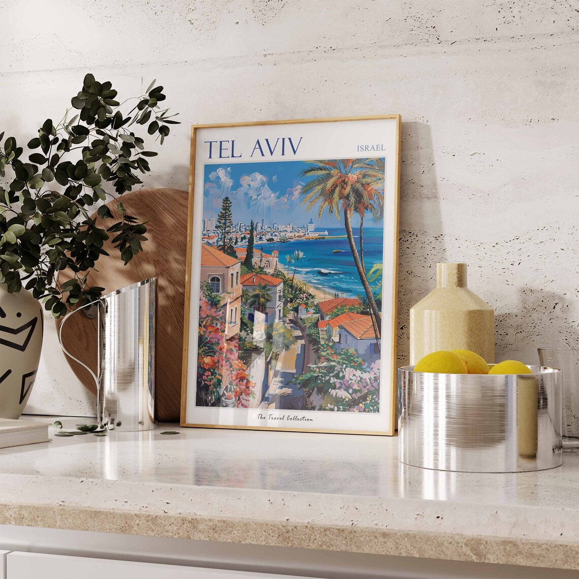 Tel Aviv Travel Poster, Israeli Decor Art Print - Image 2