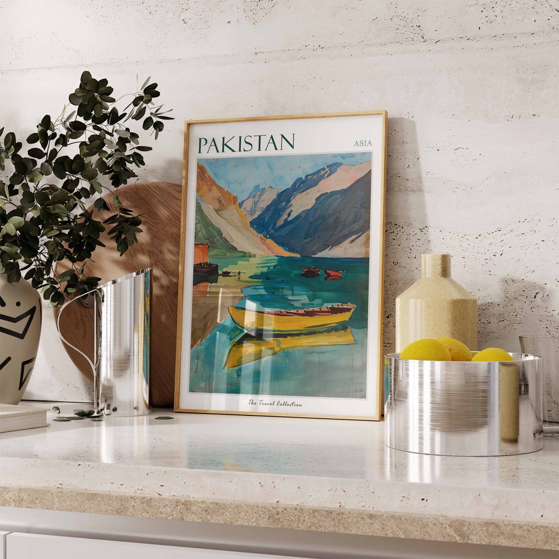 Pakistan Poster Pakistan Travel Print Pakistani Decor Botanical Wall Art Islamic Travel Poster Asian Art Pakistani Gift Pakistan Art - Image 3