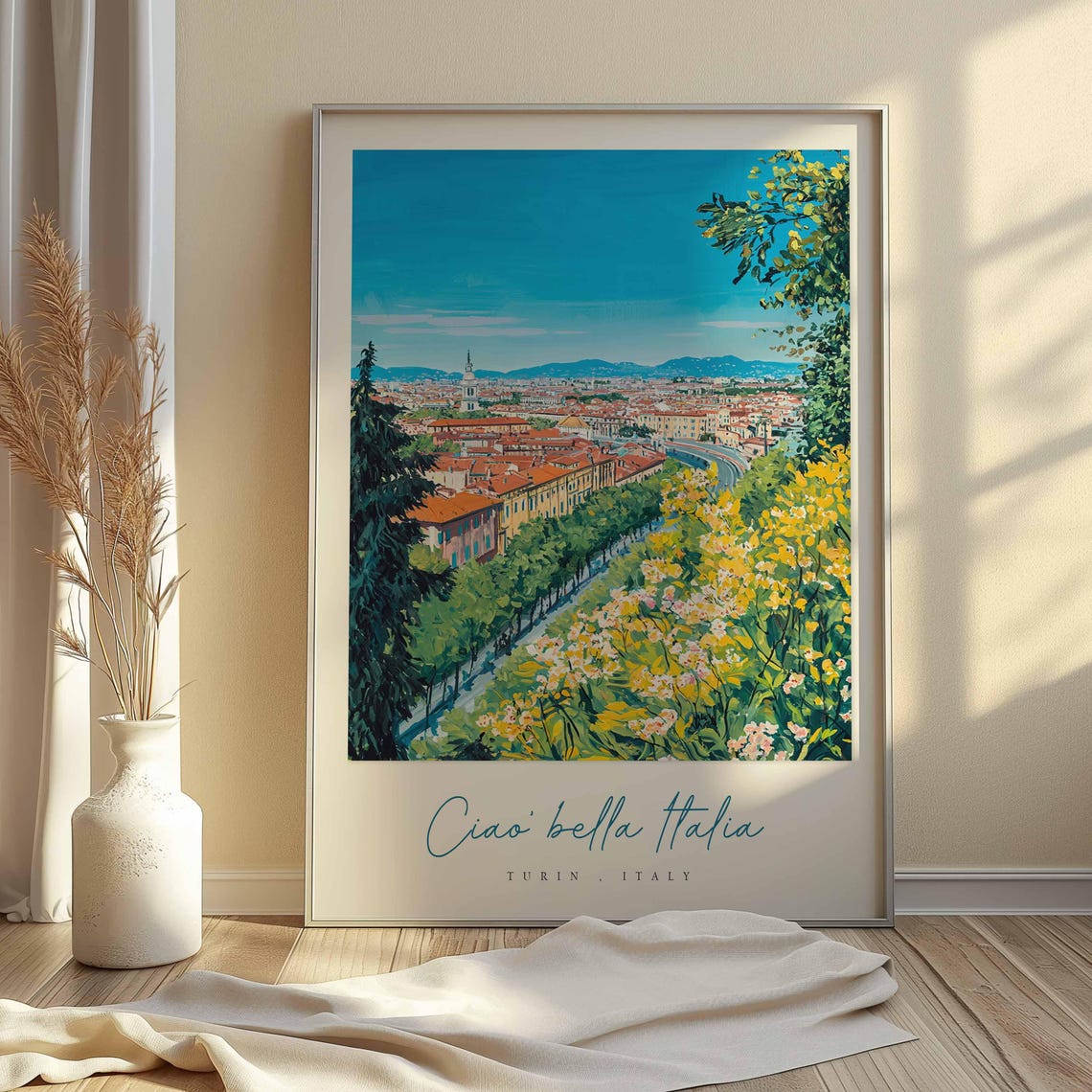 Turin Poster Italian Travel Print Turin Travel Art Turin Wall Art Italy Art Italy Travel Decor Italian Travel Gift - Image 2