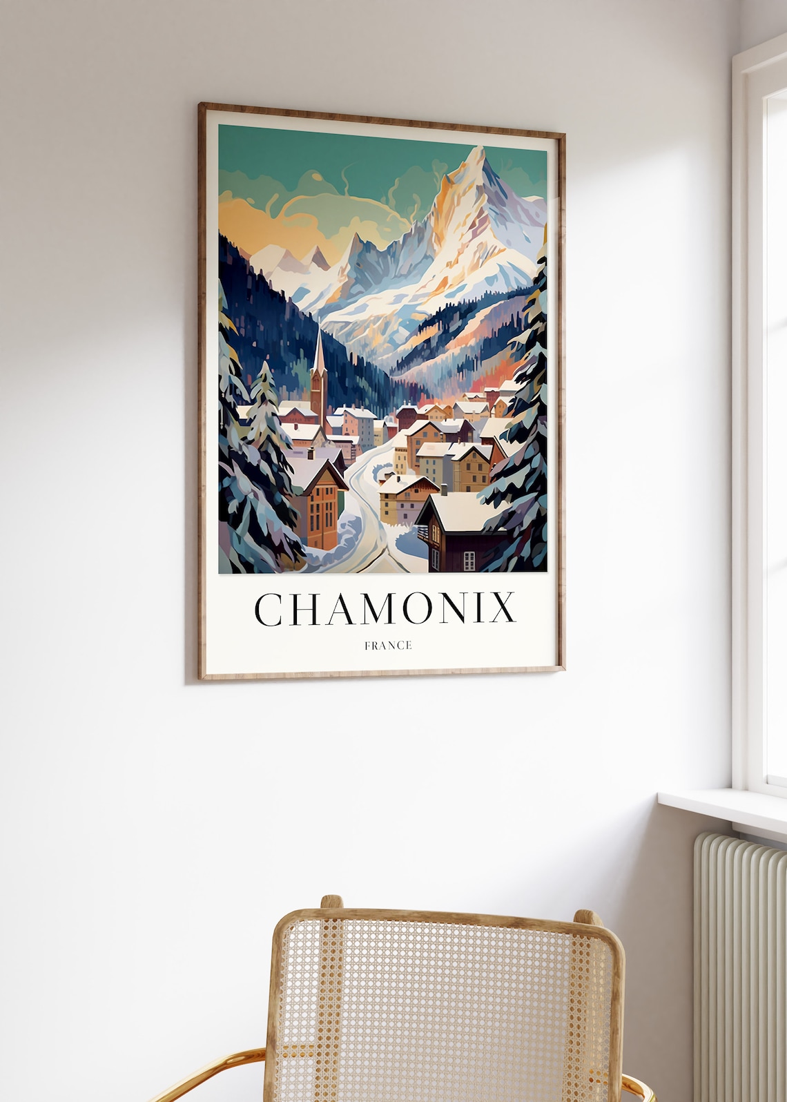 Chamonix Vintage Travel Poster, Ski Adventure Art Print - Image 2