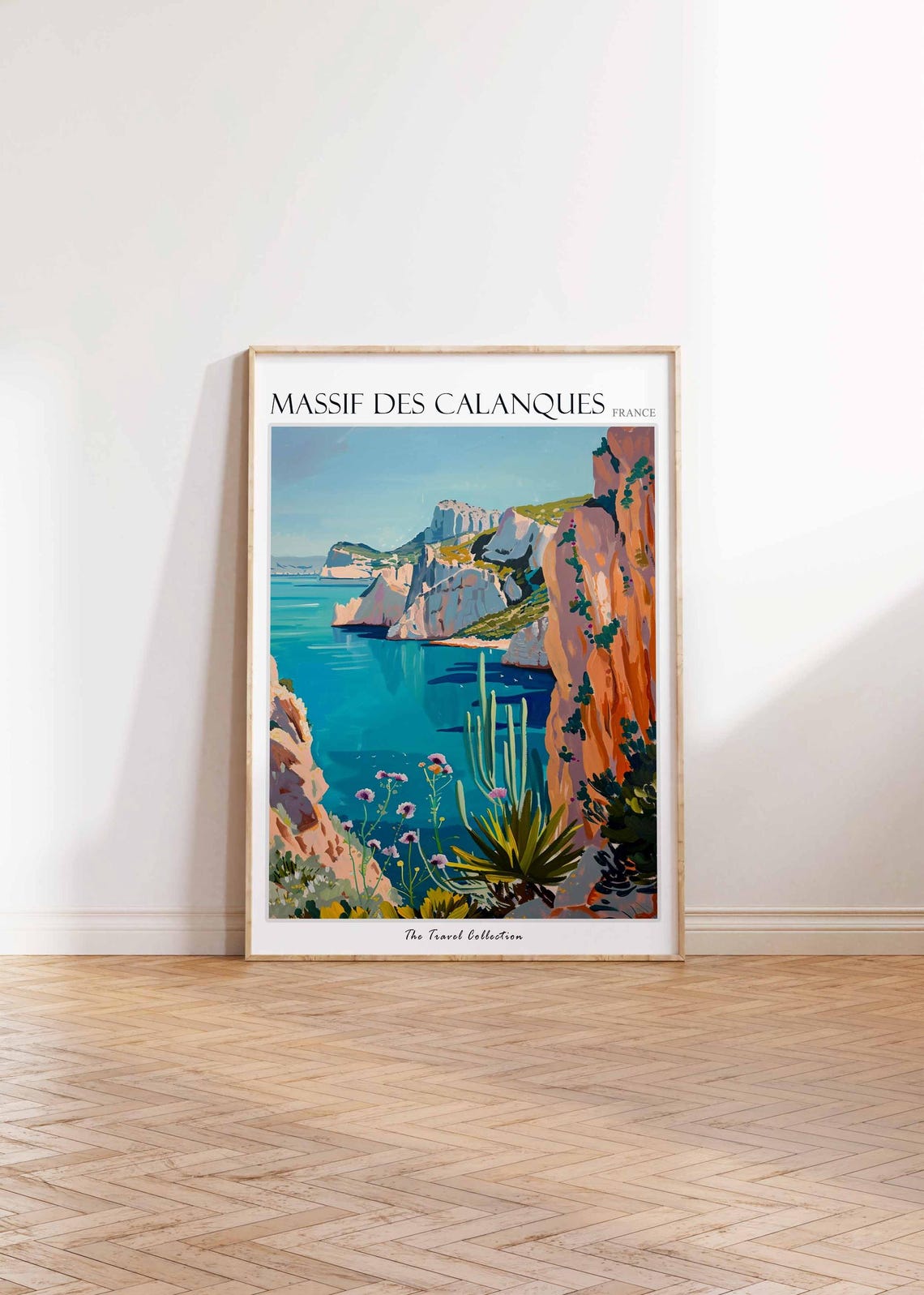 Massif Des Calanques Poster France Travel Print French Decor Europe Travel Poster European Wall Art Massif Des Calanques Travel Poster - Image 2