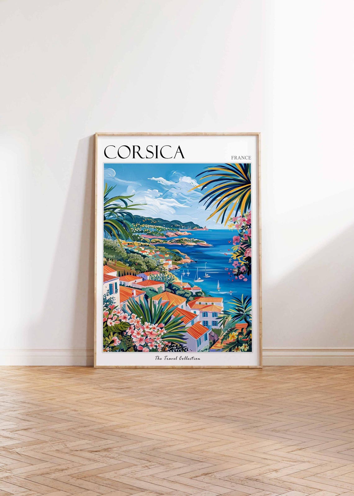 Corsica Poster France Travel Print French Decor Europe Travel Poster European Wall Art Sea Print Corsica Gift Corsica Travel Poster - Image 2