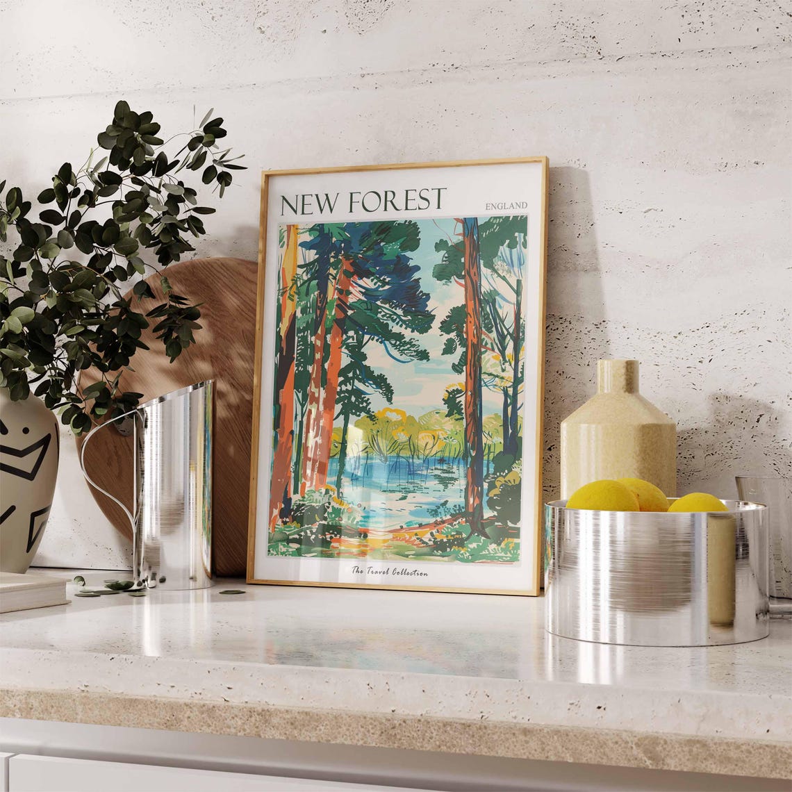 New Forest Poster England Travel Poster Countryside Poster English Countryside New Forest Travel Print Countryside Travel Print - Image 3