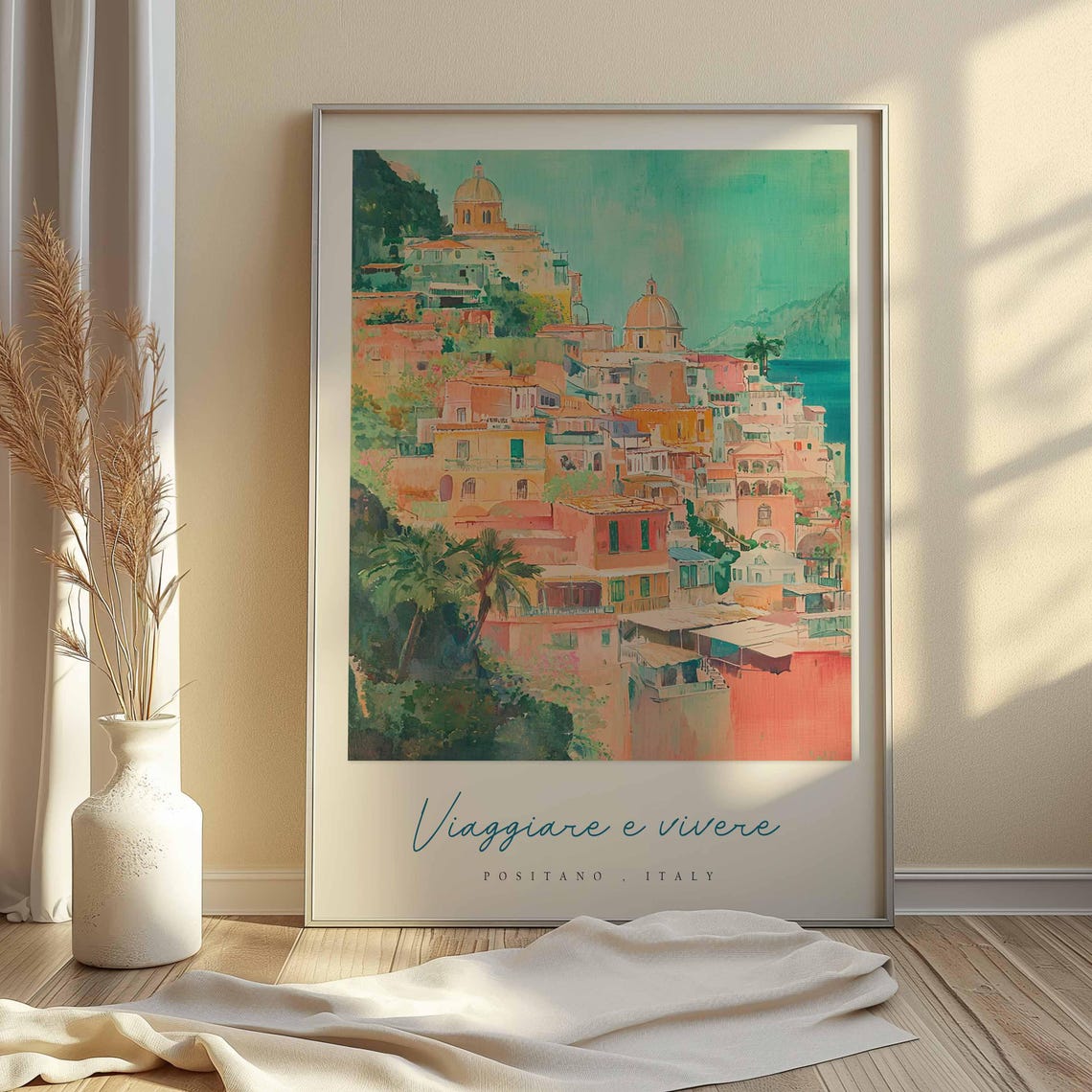 Positano Poster Italian Travel Print Positano Travel Art Positano Wall Art Italy Art Italy Travel Decor Italian Travel Gift - Image 2