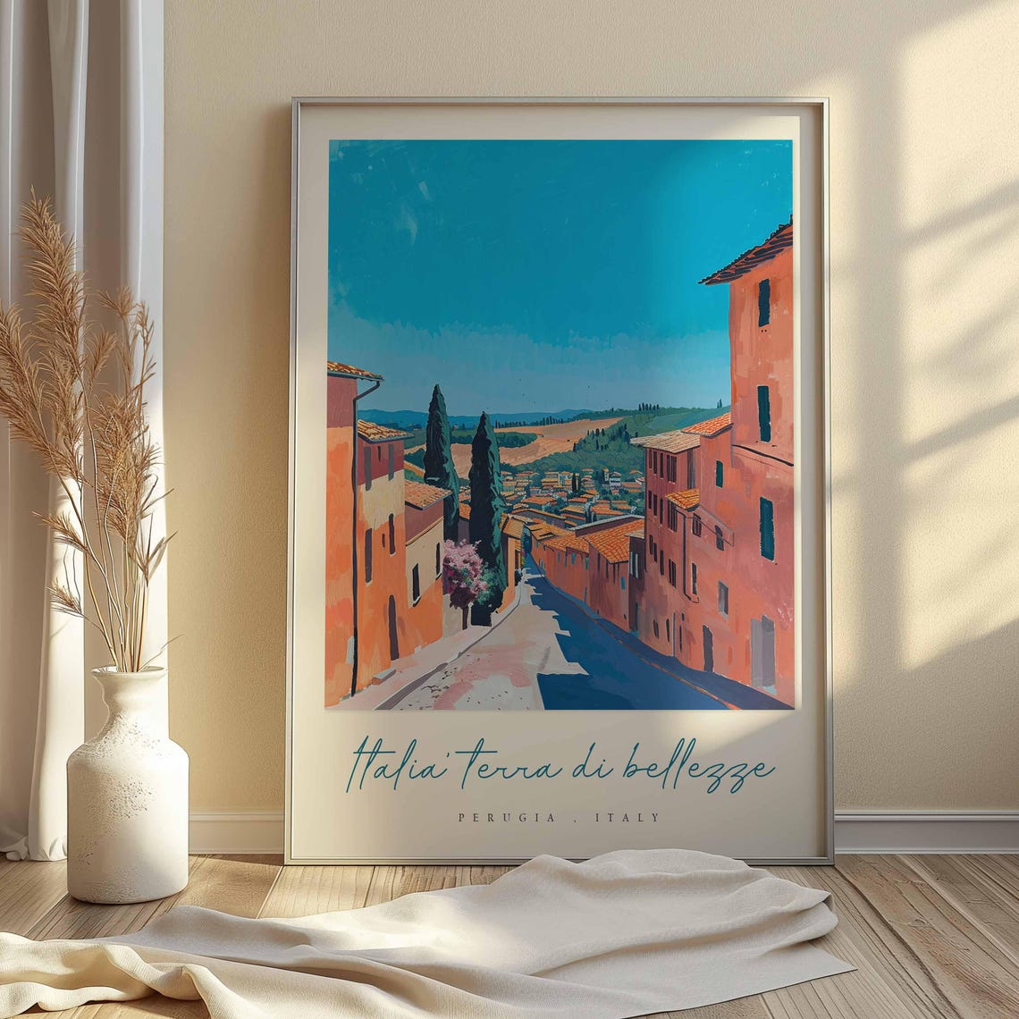 Perugia Poster Italian Travel Print Perugia Travel Art Perugia Wall Art Italy Art Italy Travel Decor Italian Travel Gift - Image 2