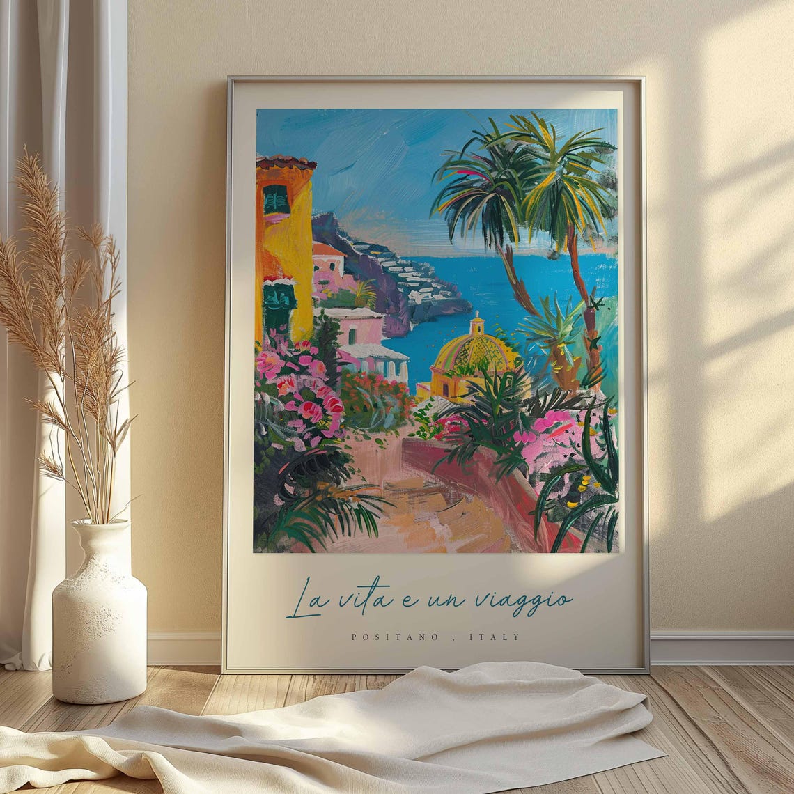 Positano Poster Italian Travel Print Positano Travel Art Positano Wall Art Italy Art Italy Travel Decor Italian Travel Gift - Image 2