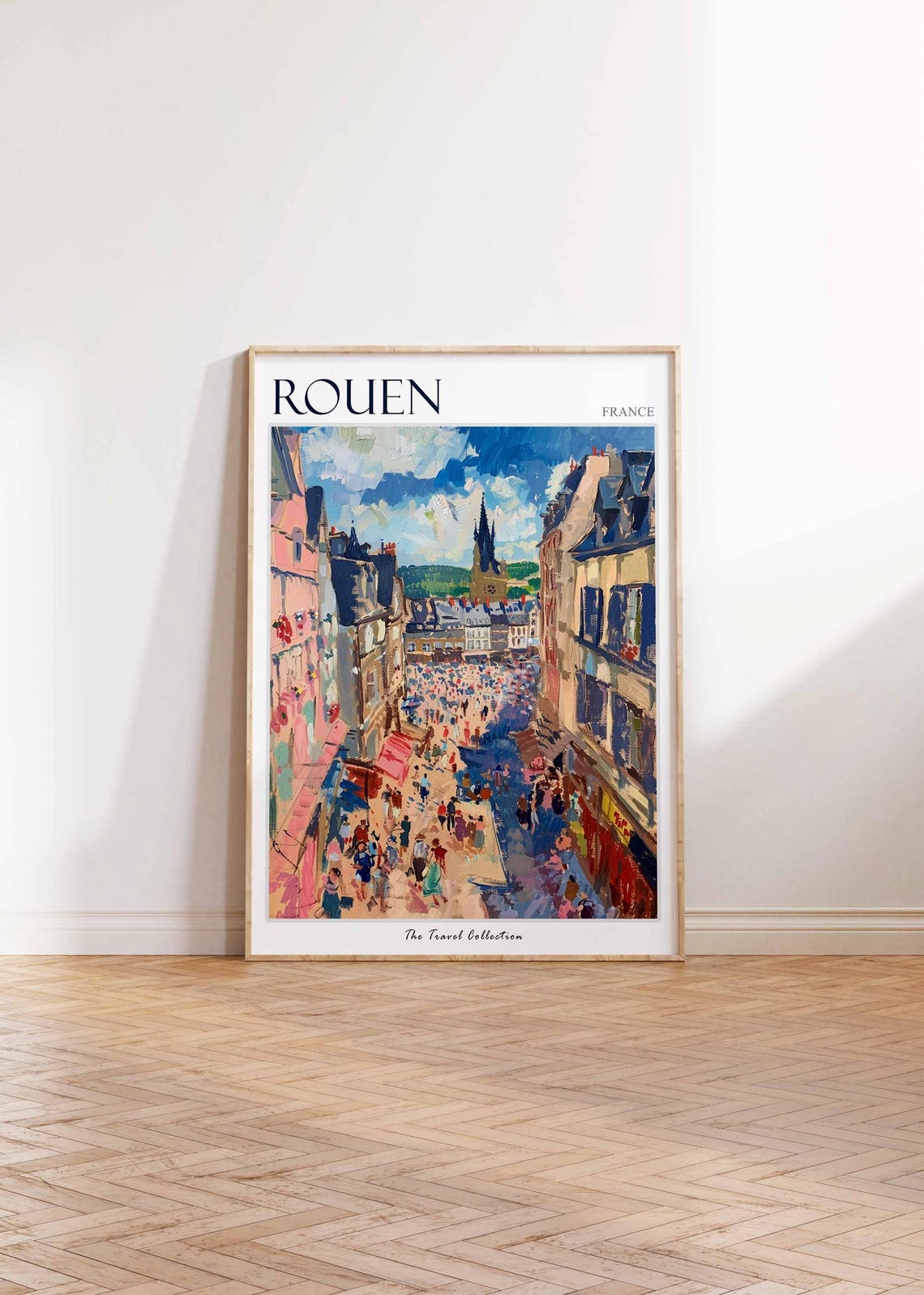 Rouen Poster France Travel Print French Decor Europe Travel Poster European Wall Art City Print Rouen Gift Rouen Travel Poster - Image 2