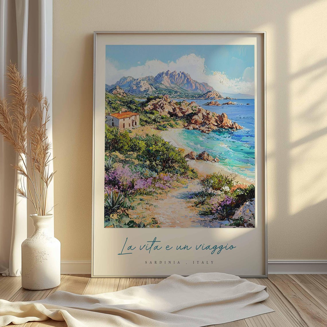 Sardinia Poster Italian Travel Print Sardinia Travel Art Sardinia Wall Art Italy Art Italy Travel Decor Italian Travel Gift - Image 2